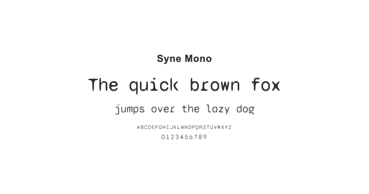 Syne Mono