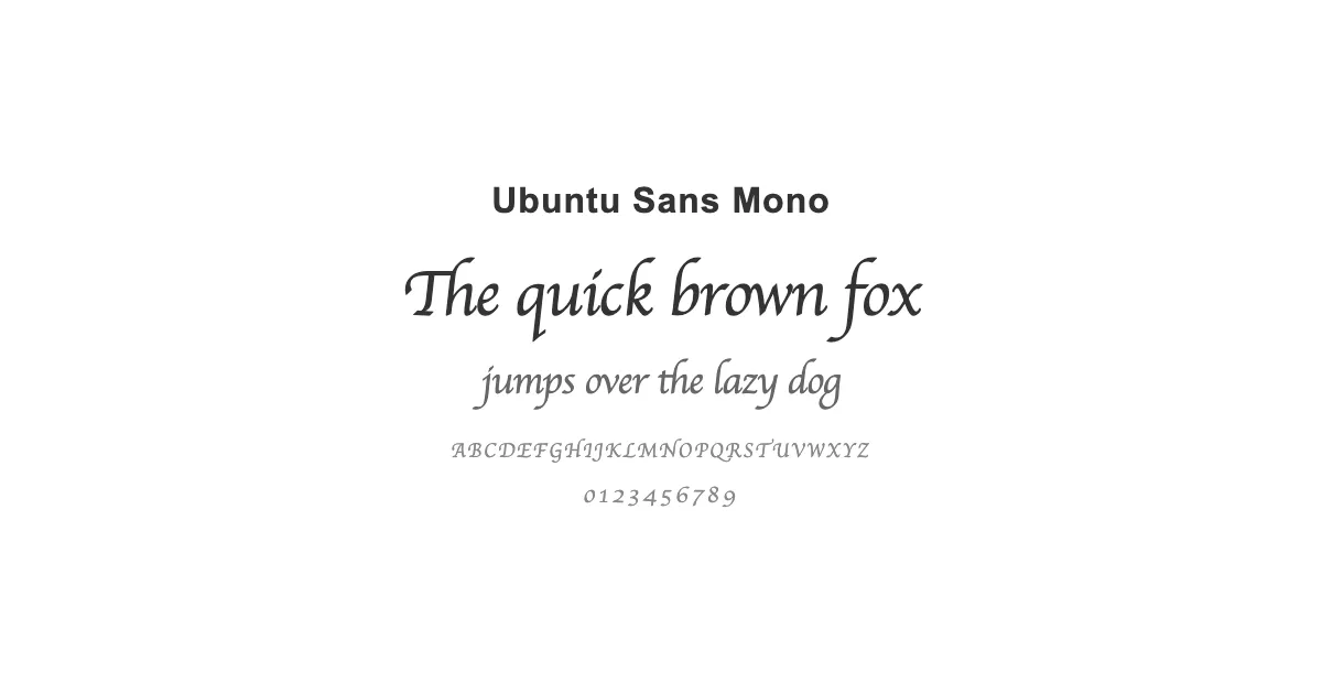 Ubuntu Sans Mono