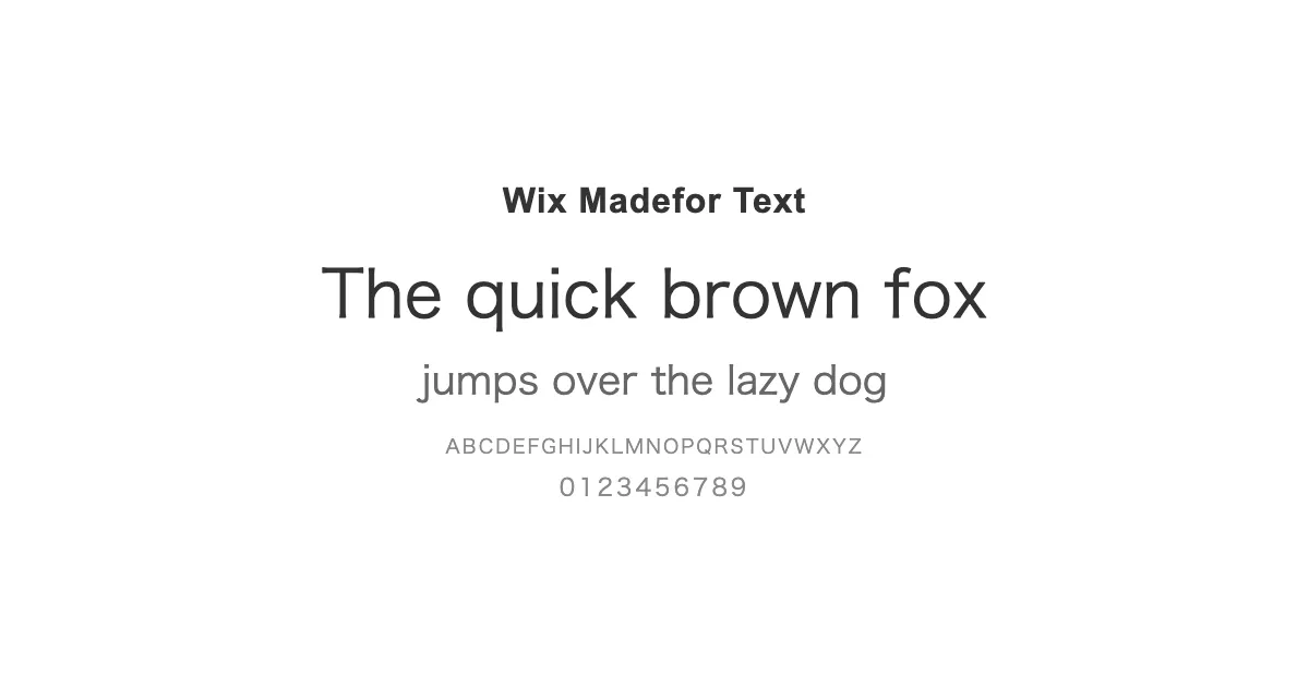 Wix Madefor Text