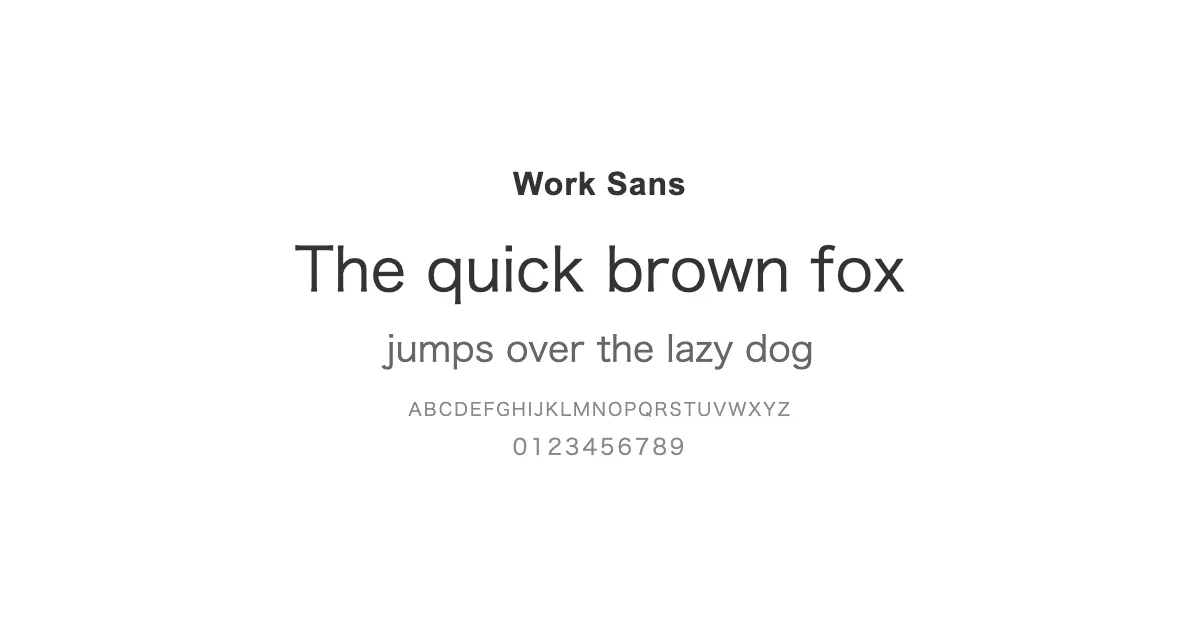 Work Sansのサムネイル画像