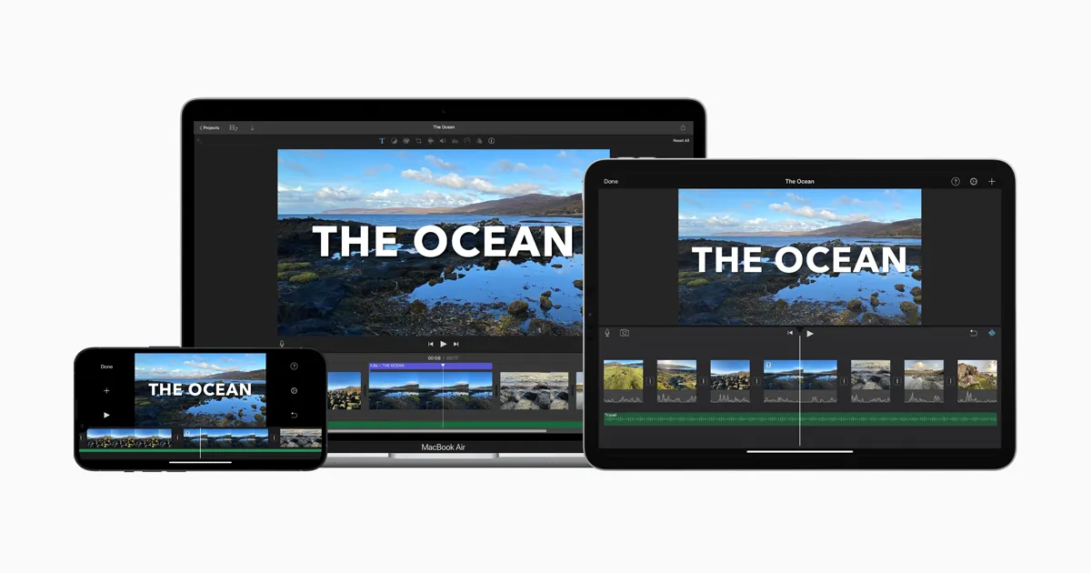 iMovieのサムネイル画像