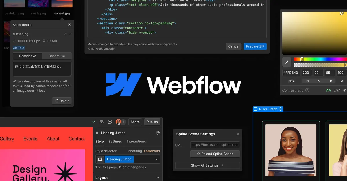 Webflowのサムネイル画像