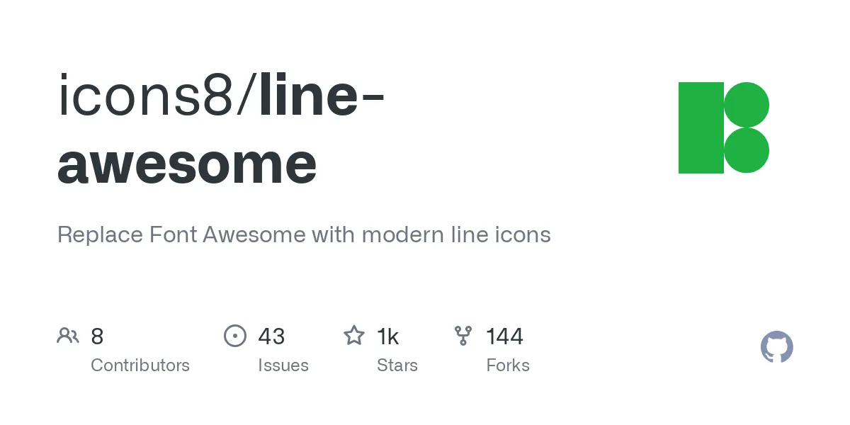 Icons8 Line Awesomeのサムネイル画像